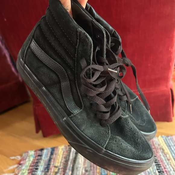 Vans Black Suede High-Top Sneakers men’s 7 women’s 8.5 - Picture 15 of 16
